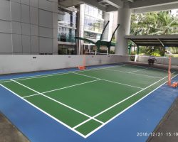 PEMBUATAN LAPANGAN BULU TANGKIS